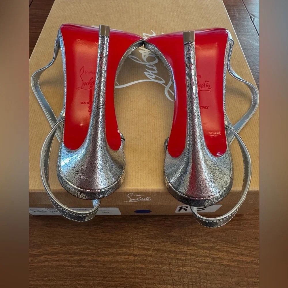 Christian Louboutin Rosalie 100 Leather Sandals - Picture 7 of 10